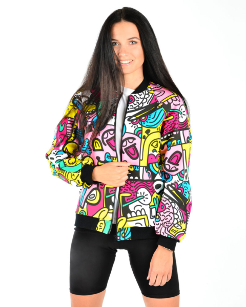Colourful printed bomber jacket by Zack Marqués